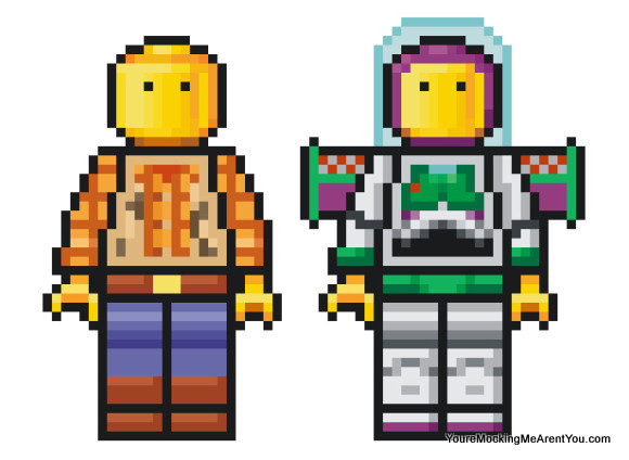 Buzz Lightyear Lego Minifig Pixel Art