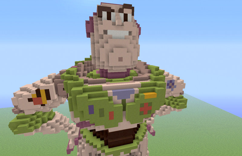 Buzz 259: I Made A Giant Minecraft Buzz Lightyear Sculpture.